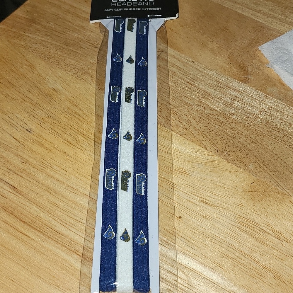 St Louis Rams/Los Angeles Rams NFL Elastic Headbands (3 in Pack) Anti-Slip NEW